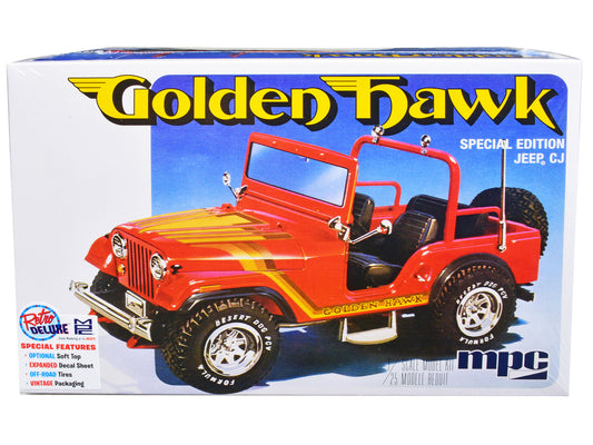 Skill 2 Model Kit 1981 Jeep CJ5 Golden Hawk 1/25 Scale Model Car by MPC by MPC
