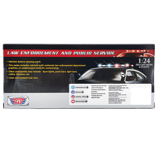2019 Ford F-150 Lariat Crew Cab Pickup Truck Unmarked Plain White "Custom Builder's Kit - Law Enforcement and Public Service" Series 1/24-1/27 Diecast Model Car by Motormax by Motormax