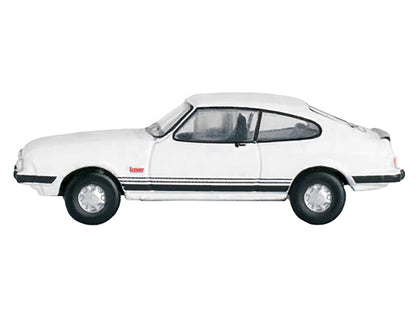 Ford Capri Mk3 RHD (Right Hand Drive) Diamond White with Black Stripes 1/148 (N) Scale Diecast Model Car by Oxford Diecast by Oxford Diecast