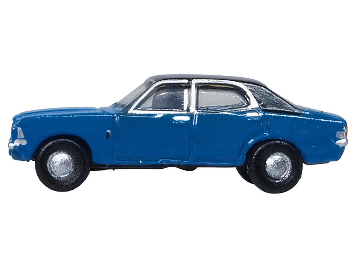 Ford Cortina MKIII RHD (Right Hand Drive) Electric Monza Blue with Black Top 1/148 (N) Scale Diecast Model Car by Oxford Diecast by Oxford Diecast