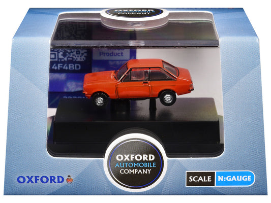 Ford Escort Mk2 RHD (Right Hand Drive) Carnival Red 1/148 (N) Scale Diecast Model Car by Oxford Diecast by Oxford Diecast