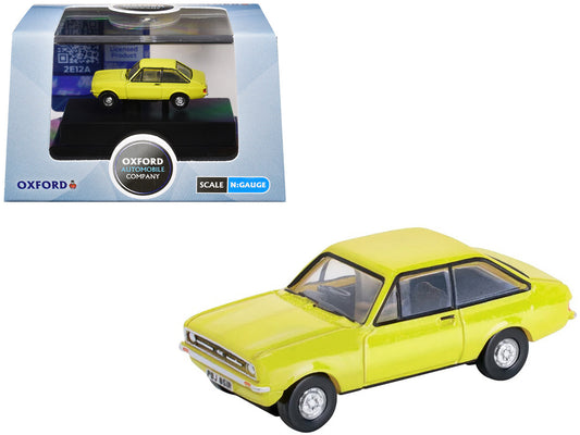 Ford Escort Mk2 RHD (Right Hand Drive) Signal Yellow 1/148 (N) Scale Diecast Model Car by Oxford Diecast by Oxford Diecast