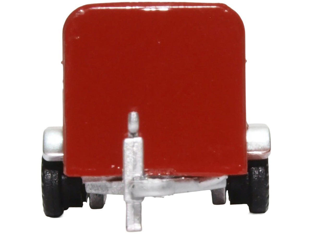 Livestock Trailer Red 1/148 (N) Scale Diecast Model Car by Oxford Diecast by Oxford Diecast