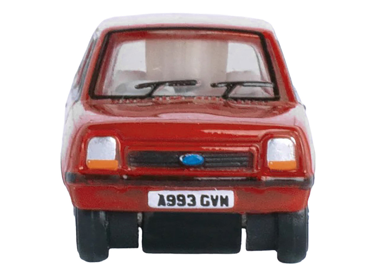 Ford Fiesta Mk1 RHD (Right Hand Drive) Venetian Red 1/148 (N) Scale Diecast Model Car by Oxford Diecast by Oxford Diecast
