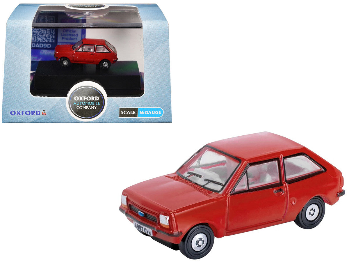 Ford Fiesta Mk1 RHD (Right Hand Drive) Venetian Red 1/148 (N) Scale Diecast Model Car by Oxford Diecast by Oxford Diecast