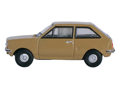 Ford Fiesta Mk1 RHD (Right Hand Drive) Nevada Beige 1/148 (N) Scale Diecast Model Car by Oxford Diecast by Oxford Diecast