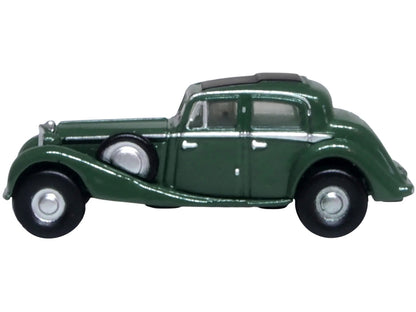 Jaguar SS RHD (Right Hand Drive) Suede Green with Black Top 1/148 (N) Scale Diecast Model Car by Oxford Diecast by Oxford Diecast