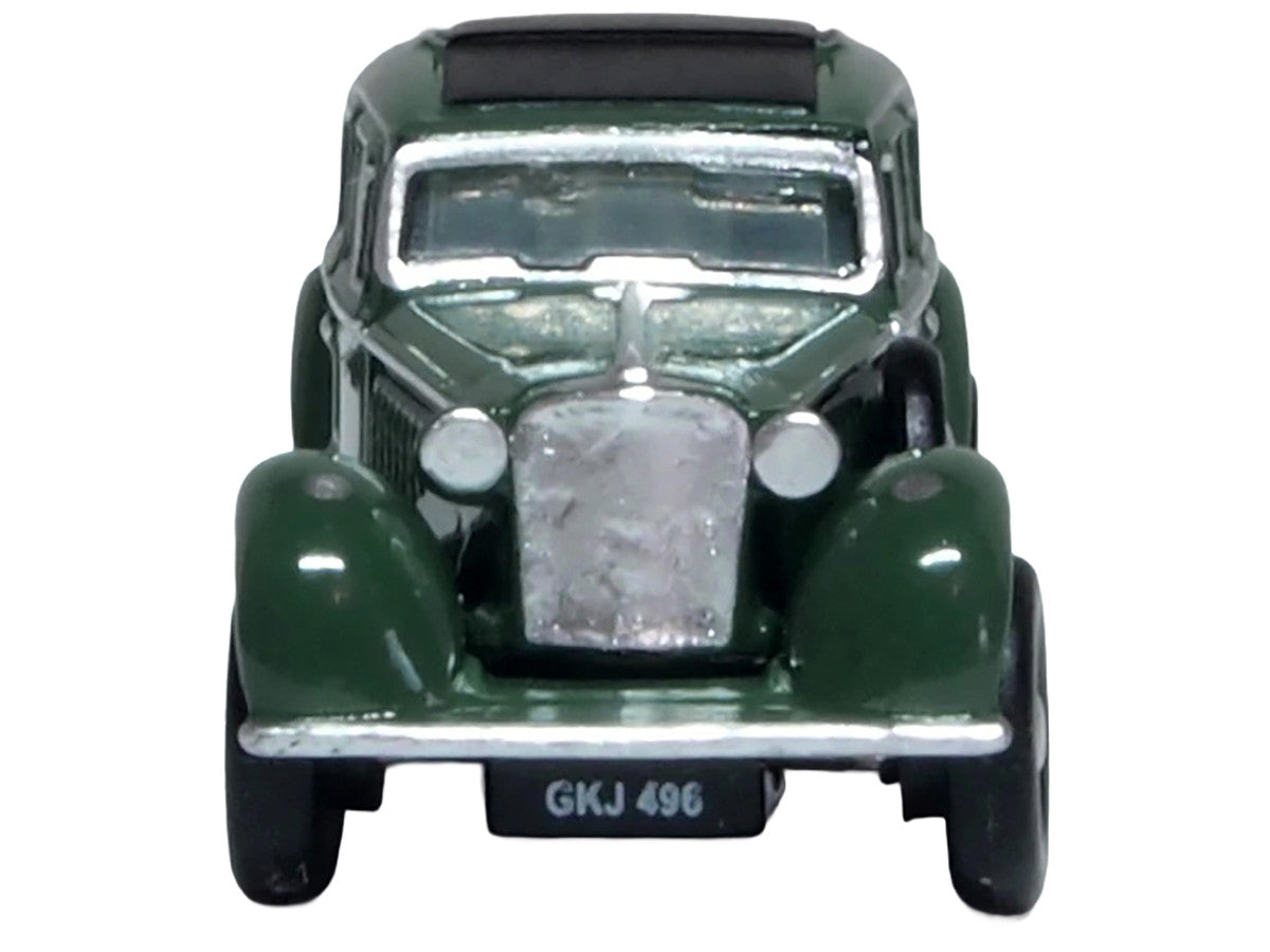 Jaguar SS RHD (Right Hand Drive) Suede Green with Black Top 1/148 (N) Scale Diecast Model Car by Oxford Diecast by Oxford Diecast