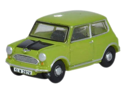 Mini Cooper Lime Green with Matt Black Hood 1/148 (N) Scale Diecast Model Car by Oxford Diecast by Oxford Diecast