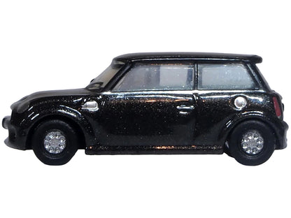 Mini Cooper S RHD (Right Hand Drive) Midnight Black with Silver Stripes 1/148 (N) Scale Diecast Model Car by Oxford Diecast by Oxford Diecast