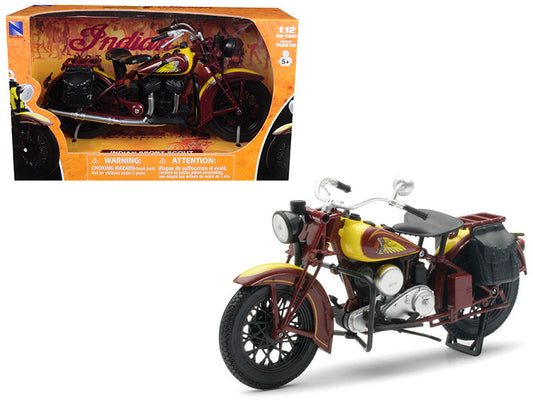 1934 Indian Sport Scout Bike 1/12 Diecast Motorcycle Model by New Ray by New Ray