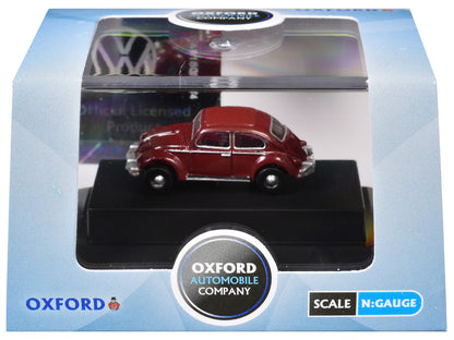 Volkswagen Beetle Ruby Red 1/148 (N) Scale Diecast Model Car by Oxford Diecast by Oxford Diecast