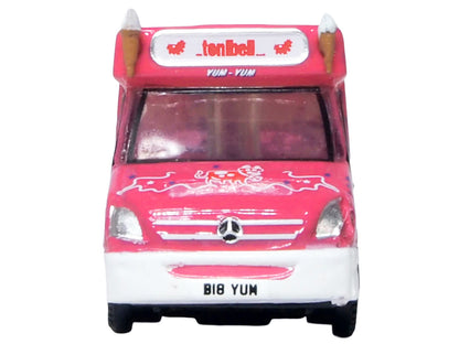 Whitby Mondial Ice Cream Van "Tonibell" Pink with Graphics 1/76 (OO) Scale Diecast Model Car by Oxford Diecast by Oxford Diecast
