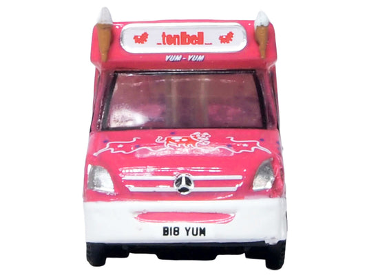 Whitby Mondial Ice Cream Van "Tonibell" Pink with Graphics 1/76 (OO) Scale Diecast Model Car by Oxford Diecast by Oxford Diecast