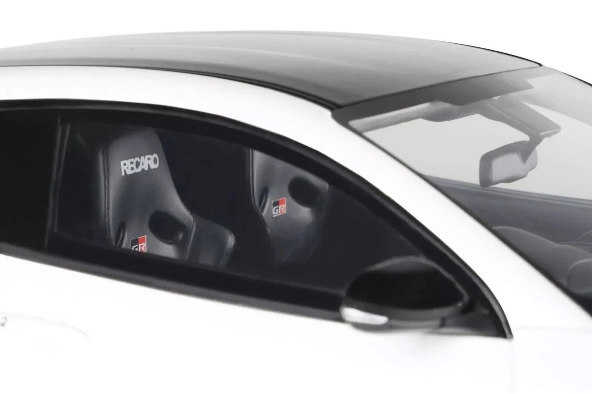 2022 Toyota GRMN Yaris RHD (Right Hand Drive) Platinum White Pearl with Black Hood and Top Limited Edition to 999 pieces Worldwide 1/18 Model Car by Otto Mobile by Otto Mobile