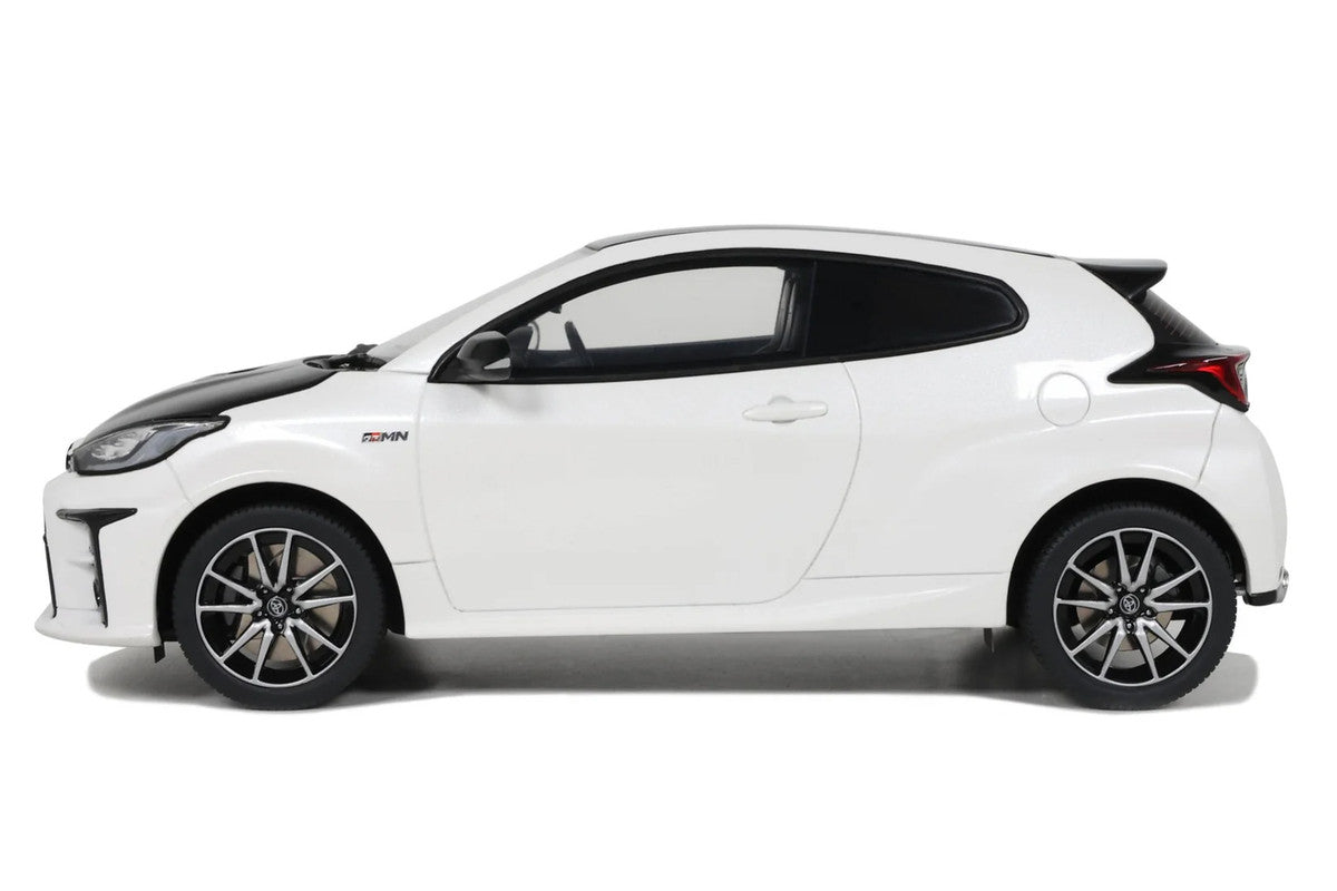 2022 Toyota GRMN Yaris RHD (Right Hand Drive) Platinum White Pearl with Black Hood and Top Limited Edition to 999 pieces Worldwide 1/18 Model Car by Otto Mobile by Otto Mobile