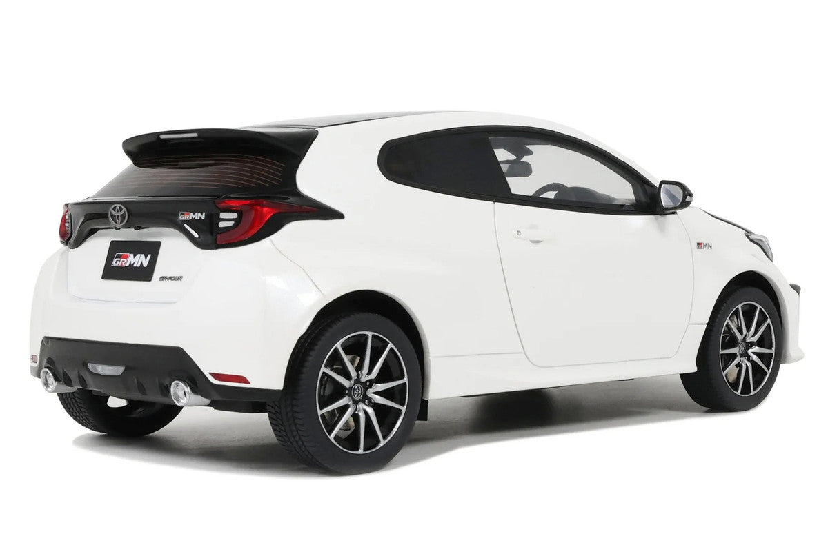 2022 Toyota GRMN Yaris RHD (Right Hand Drive) Platinum White Pearl with Black Hood and Top Limited Edition to 999 pieces Worldwide 1/18 Model Car by Otto Mobile by Otto Mobile