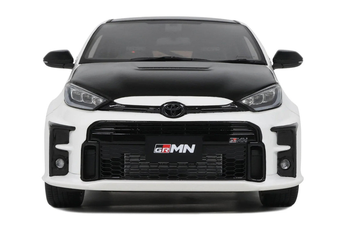 2022 Toyota GRMN Yaris RHD (Right Hand Drive) Platinum White Pearl with Black Hood and Top Limited Edition to 999 pieces Worldwide 1/18 Model Car by Otto Mobile by Otto Mobile