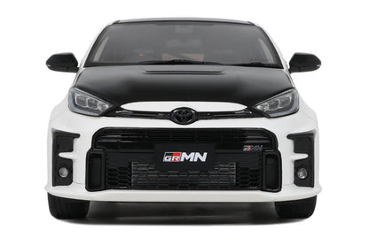 2022 Toyota GRMN Yaris RHD (Right Hand Drive) Platinum White Pearl with Black Hood and Top Limited Edition to 999 pieces Worldwide 1/18 Model Car by Otto Mobile by Otto Mobile