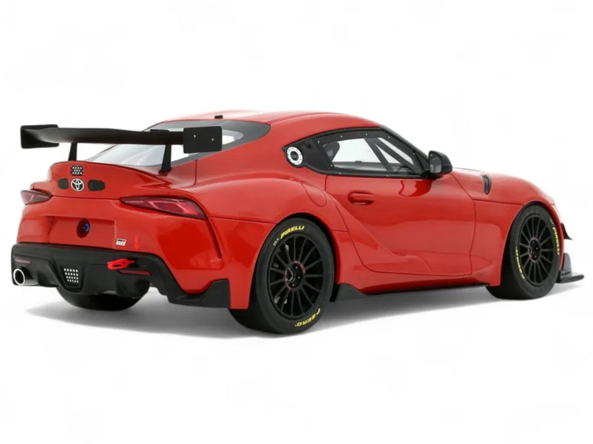 2023 Toyota Supra GT4 100 Edition Plasma Orange Metallic Limited Edition to 999 pieces Worldwide 1/18 Model Car by Otto Mobile by Otto Mobile