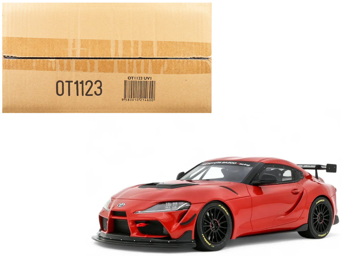 2023 Toyota Supra GT4 100 Edition Plasma Orange Metallic Limited Edition to 999 pieces Worldwide 1/18 Model Car by Otto Mobile by Otto Mobile
