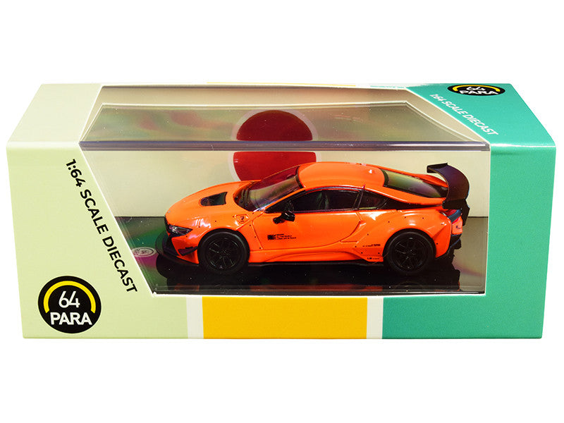 BMW i8 Liberty Walk Orange 1/64 Diecast Model Car by Paragon by Paragon