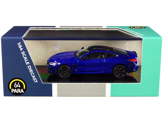 BMW M8 Coupe Marina Bay Blue Metallic with Black Top 1/64 Diecast Model Car by Paragon by Paragon