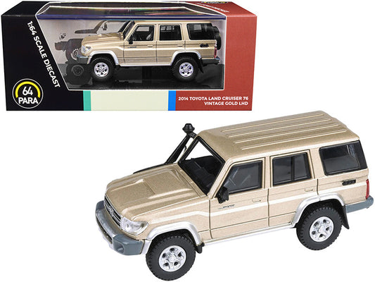 2014 Toyota Land Cruiser 76 Vintage Gold Metallic 1/64 Diecast Model Car by Paragon Models by Paragon