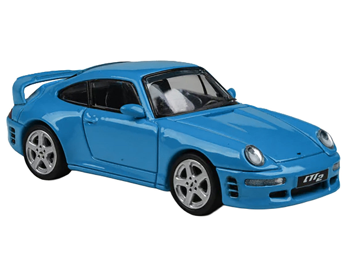 1995 RUF CTR2 Mexico Blue 1/64 Diecast Model Car by Paragon Models by Paragon