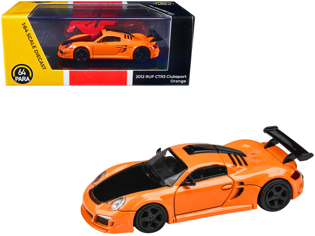 2012 RUF CTR3 Clubsport Orange with Black Hood 1/64 Diecast Model Car by Paragon Models by Paragon