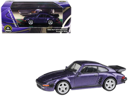 1986 RUF BTR Slantnose Prussian Blue Metallic 1/64 Diecast Model Car by Paragon Models by Paragon