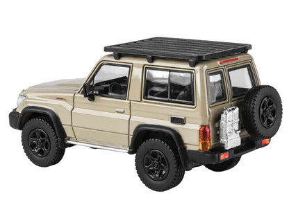 2023 Toyota Land Cruiser 71 Sandy Taupe "70th Anniversary" with Roofrack 1/64 Diecast Model Car by Paragon by Paragon