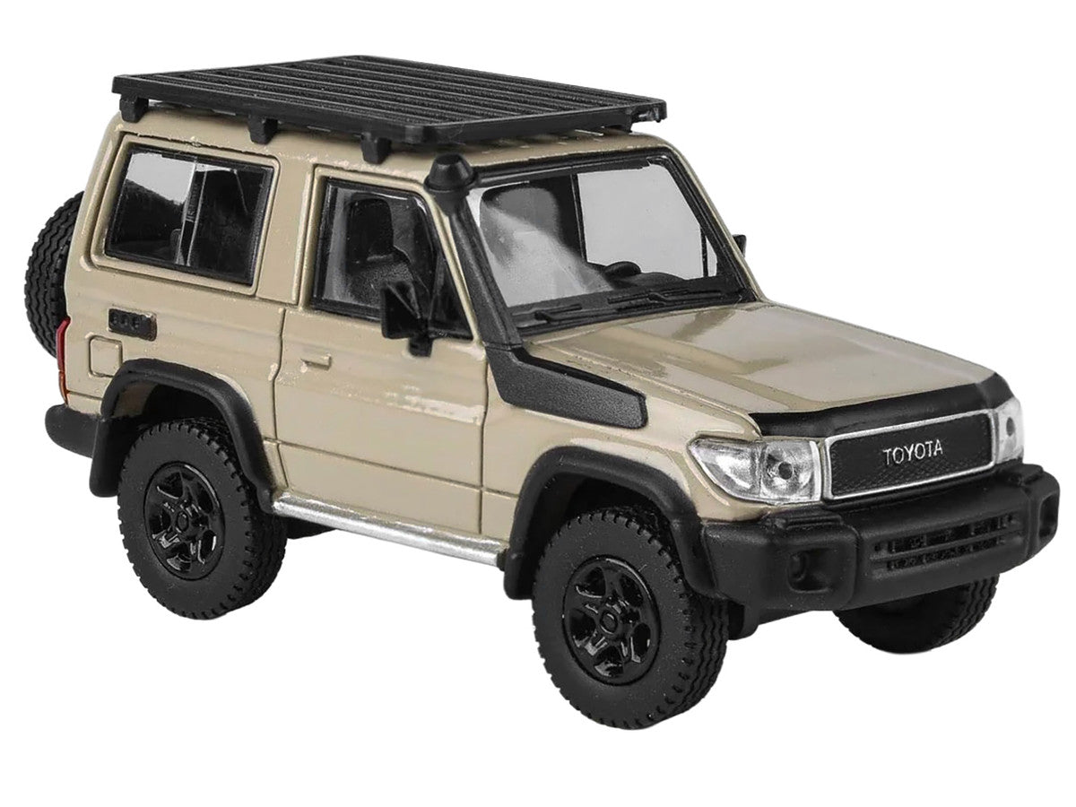 2023 Toyota Land Cruiser 71 Sandy Taupe "70th Anniversary" with Roofrack 1/64 Diecast Model Car by Paragon by Paragon