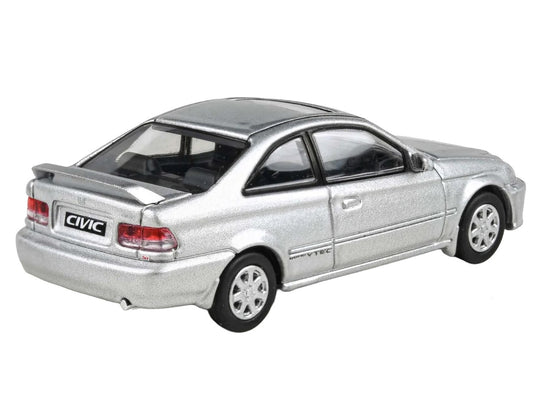 1999 Honda Civic Si EM1 Vogue Silver Metallic with Sunroof 1/64 Diecast Model Car by Paragon Models by Paragon
