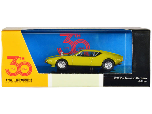 1972 De Tomaso Pantera Yellow "Petersen Automotive Museum 30th Anniversary" 1/64 Diecast Model Car by Paragon Models by Paragon