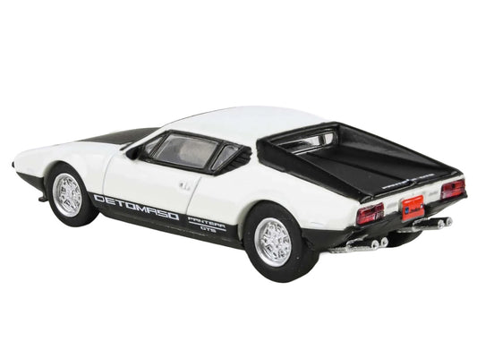 1972 De Tomaso Pantera White and Black 1/64 Diecast Model Car by Paragon Models by Paragon