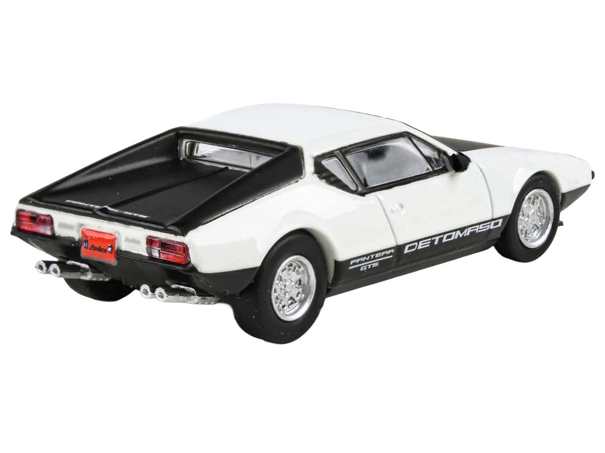 1972 De Tomaso Pantera White and Black 1/64 Diecast Model Car by Paragon Models by Paragon