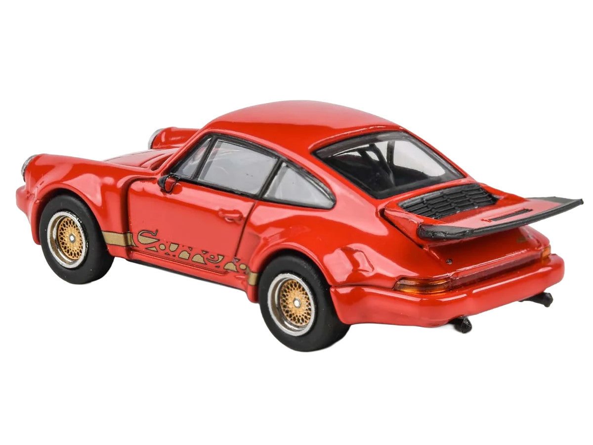 Porsche 911 Carrera RSR 3.0 Guards Red with Gold Stripes and Wheels 1/64 Diecast Model Car by Paragon Models by Paragon