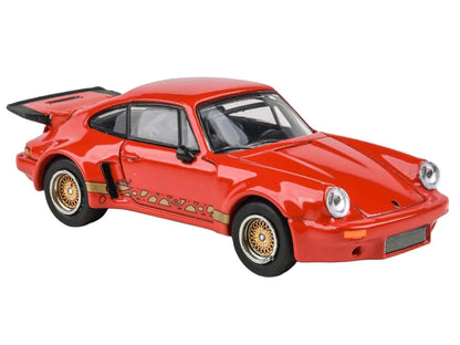 Porsche 911 Carrera RSR 3.0 Guards Red with Gold Stripes and Wheels 1/64 Diecast Model Car by Paragon Models by Paragon