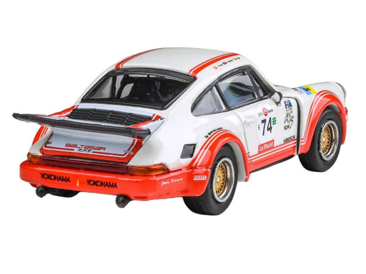 Porsche 911 Carrera RSR 3.0 #74 "Aurora Racing" White with Red Stripes 1/64 Diecast Model Car by Paragon Models by Paragon