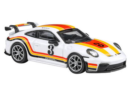 2025 Porsche 911 GT3 (992.2) #3 "Andial Livery" White with Stripes 1/64 Diecast Model Car by Paragon Models by Paragon
