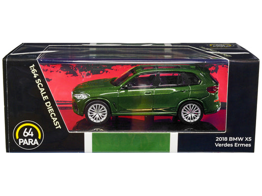 2018 BMW X5 Verde Ermes Green Metallic with Sunroof 1/64 Diecast Model Car by Paragon Models by Paragon