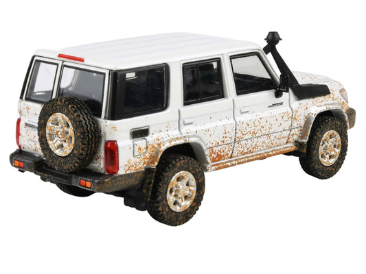 2014 Toyota Land Cruiser 76 White (Dirty Off Road Effect) 1/64 Diecast Model Car by Paragon Models by Paragon