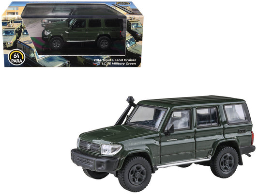 2014 Toyota Land Cruiser LC 76 Military Green 1/64 Diecast Model Car by Paragon Models by Paragon