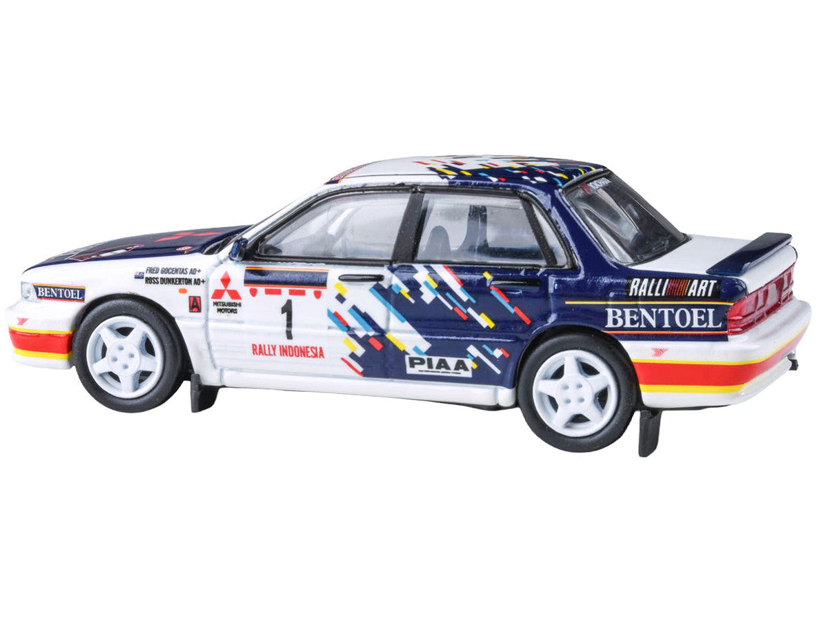 Mitsubishi Galant VR-4 RHD (Right Hand Drive) #1 Ross Dunkerton - Fred Gocentas "Rally Indonesia" (1993) 1/64 Diecast Model Car by Paragon Models by Paragon