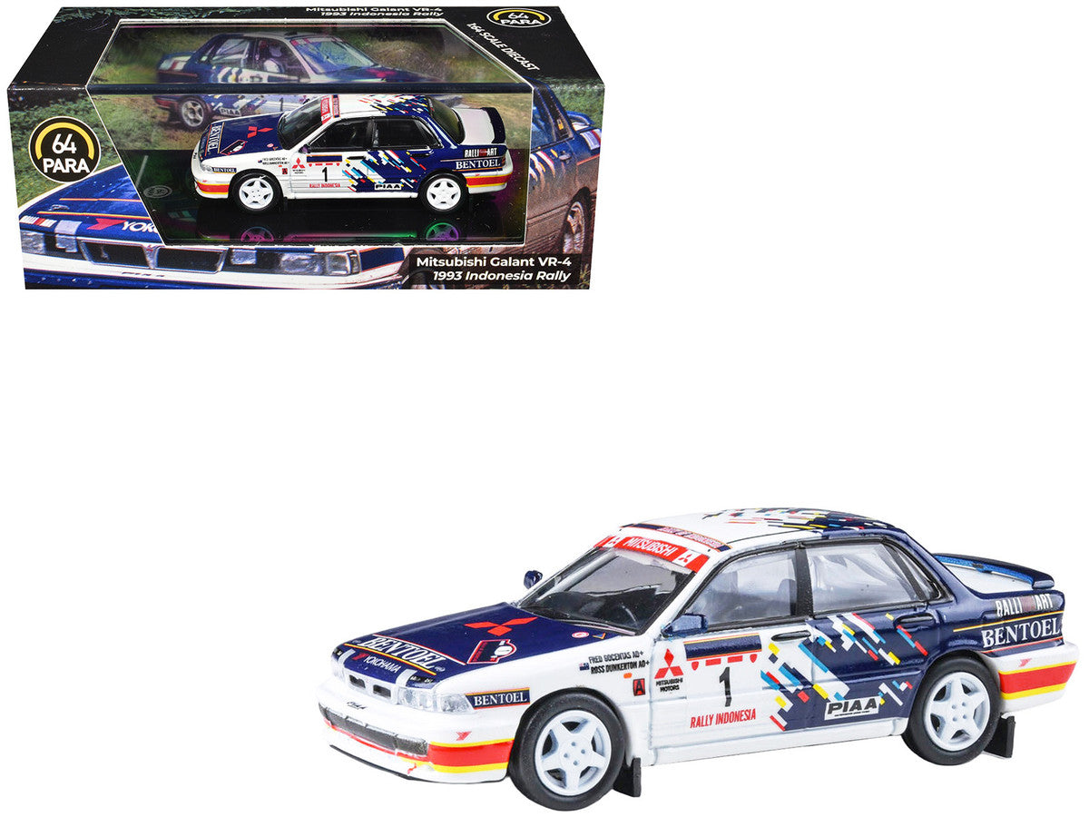 Mitsubishi Galant VR-4 RHD (Right Hand Drive) #1 Ross Dunkerton - Fred Gocentas "Rally Indonesia" (1993) 1/64 Diecast Model Car by Paragon Models by Paragon