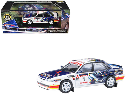 Mitsubishi Galant VR-4 RHD (Right Hand Drive) #1 Ross Dunkerton - Fred Gocentas "Rally Indonesia" (1993) 1/64 Diecast Model Car by Paragon Models by Paragon