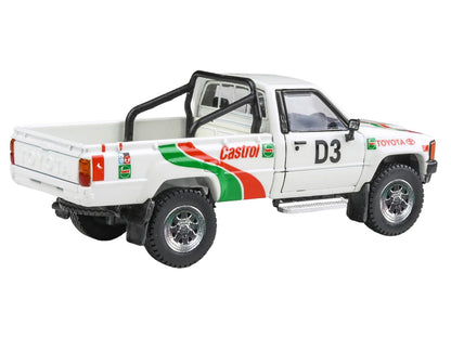 Toyota Hilux Pickup Truck #D3 "Castrol" White with Graphics "Rustenburg 400 Rally" (1995) 1/64 Diecast Model Car by Paragon Models by Paragon