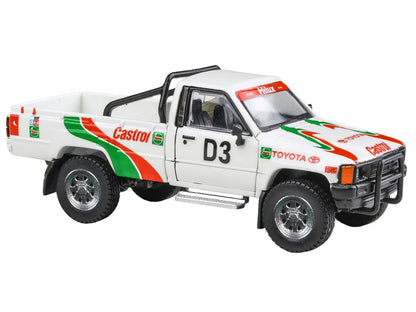Toyota Hilux Pickup Truck #D3 "Castrol" White with Graphics "Rustenburg 400 Rally" (1995) 1/64 Diecast Model Car by Paragon Models by Paragon