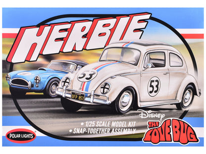 Skill 2 Model Kit Volkswagen Beetle Herbie "The Love Bug" (1969) Movie 1/25 Scale Model by Polar Lights by Polar Lights